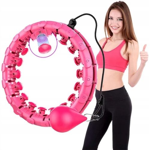  Hula Hoop mit Kugeln 120 cm rosa und lila