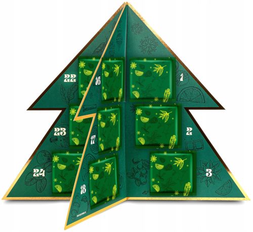  Adventskalender mit Tee, 3D stehender Weihnachtsbaum, Nikolaustagsgeschenk
