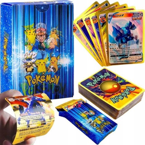  Pokemon Sammelkarten Gold 3D 50 XXL Karten
