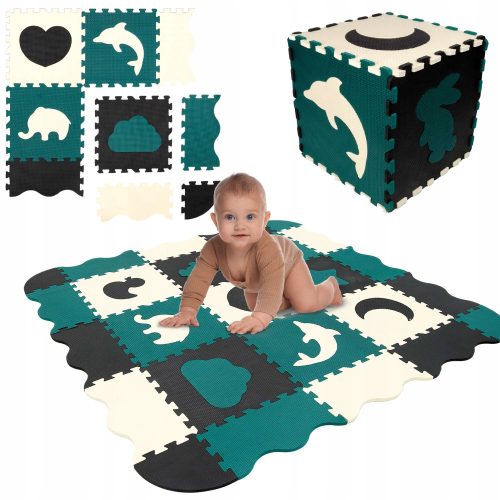  PÄDAGOGISCHER PUZZLESTIFT AUS SCHAUMSTOFFMATTE 34 EL 1 CM DICKE ABNEHMBARE XXL-ELEMENTE