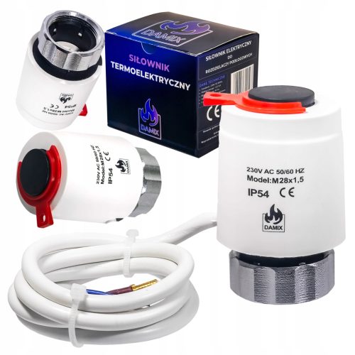  THERMOELEKTRISCHER STELLANTRIEB FÜR VENTILVERTEILER M28NC-GEWINDE - 230V DAMIX