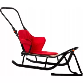    Großer traditioneller JEE-Metallschlitten + Rückenlehne + Schieber + Matratze 150 kg