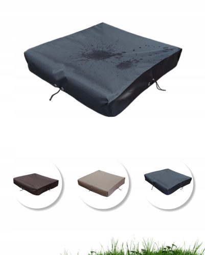 Sandkastenabdeckung 140 cm x 140 cm x 20 cm WASSERDICHT gummiert
