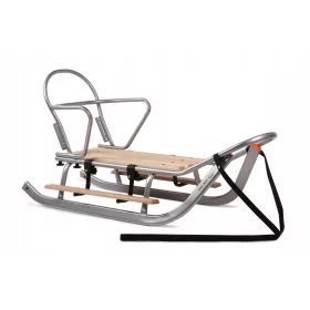   STRONG JEE Schlitten für Kinder und Erwachsene mit Rückenlehne + Fußstützen