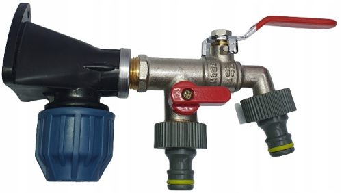  Winkelset für die Wand, Doppelhahn, PE-Rohr 25mm