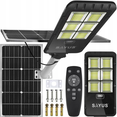  Sayus Straßenlaterne 2400 W 6000 lm batteriebetrieben, solarbetrieben