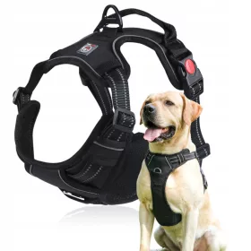    DRUCKFREIES GESCHIRR für einen großen Hund, Typ GUARD ELITE XL, für einen Schäferhund, schwarz