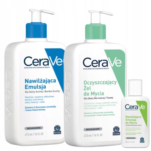 CeraVe Zestaw Oczyszczający Żel do Mycia Emulsja