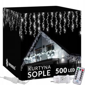Kurtyna świetlna Springos sople 501 - 1000 lampek
