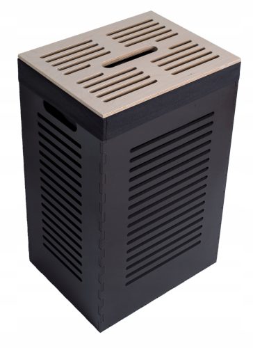 Wäschekörbe und -behälter Freistehender Wäschekorb -OurNewHome- 65l, schwarz