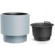  Blumentopf mit Prosperplast Heos-Einsatz, hellgrau, 39,5 x 37 cm