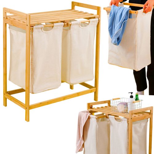 Wäschekörbe und -behälter Interlook 80l Wäschekorb, weiß, natur