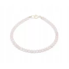  Natürliches ROSENQUARZ-Armband mit 3 mm Facetten