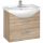 HÄNGENDER BADEZIMMERSCHRANK MIT WASCHBECKEN SONOMA EICHE SET 60 cm