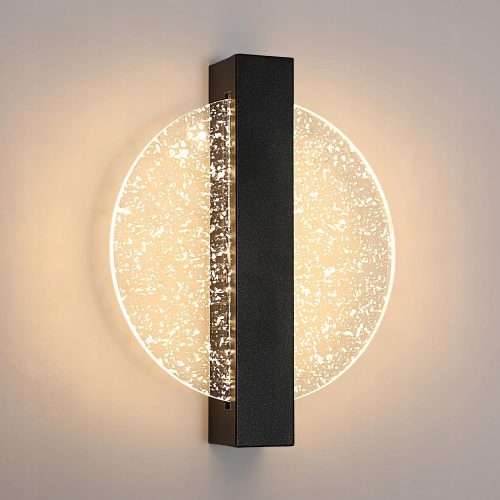 Gartenwandlampen, außen Hübsche schwarze Gartenwandleuchte mit integrierter 12-W-LED-Quelle