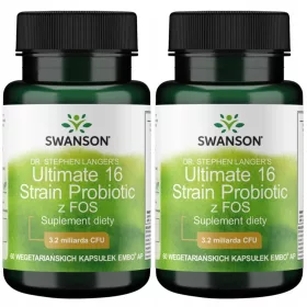   Swanson Ultimate 16 Probiotikum mit Prebiotik FOS, 60 vegetarische Kapseln