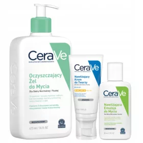   CeraVe Krem do Twarzy SPF 30 52ml + Oczyszczający Żel do Mycia 473ml