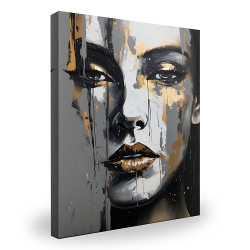 Bilder an der Wand Bild Modern Gold Elegantes PORTRÄT EINER FRAU Abstraktion 80x120