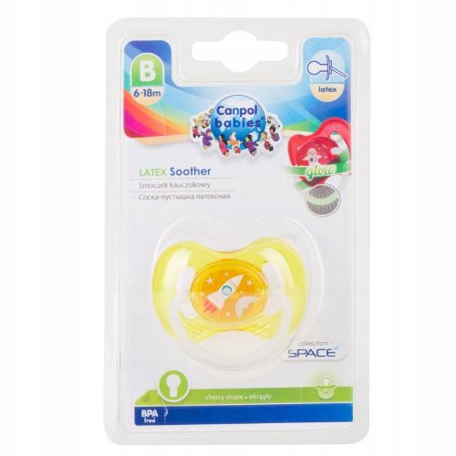  CANPOL BABIES Schnuller 6-18 m, Weltraumgelb