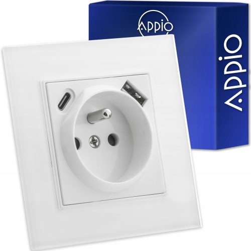 Steckdose, USB-Wand APPIO weiß