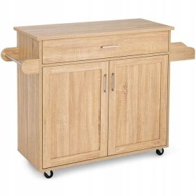  Kücheninsel auf Rollen mit Schublade und Tür