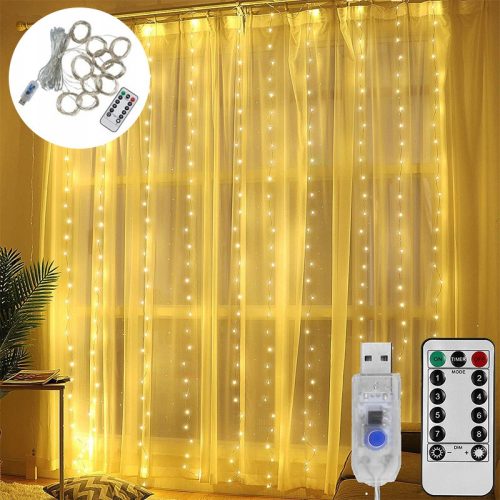 LICHTVORHANG 300LED-LAMPEN REMOTE GIRLAND 3x3M
