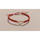 ZWEI HERZEN ARMBAND GOLD GLÜCK FREUNDSCHAFT PROMI ROTER FADEN