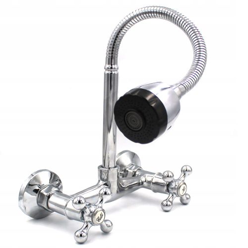Unitec FOCUS Wand-Küchenarmatur Silber, Grau