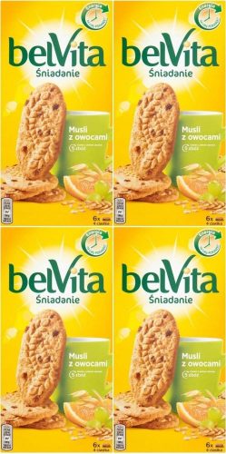 BelVita Müsli Fruchtcakes 300g – 4er Pack – Energiereicher Snack für den Tag