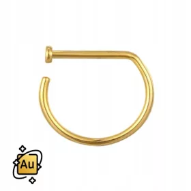  GOLD-NASENRING-D-Ring AU 585 1,0/10 mm