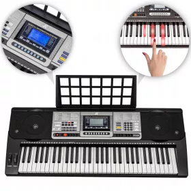    Keyboard für Kinder Klavier BELEUCHTETE TASTEN SPIELEN LERNEN Notenständer