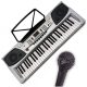  TASTATUR Orgel Klavier SET mit Mikrofon Notenständer AUFNAHME