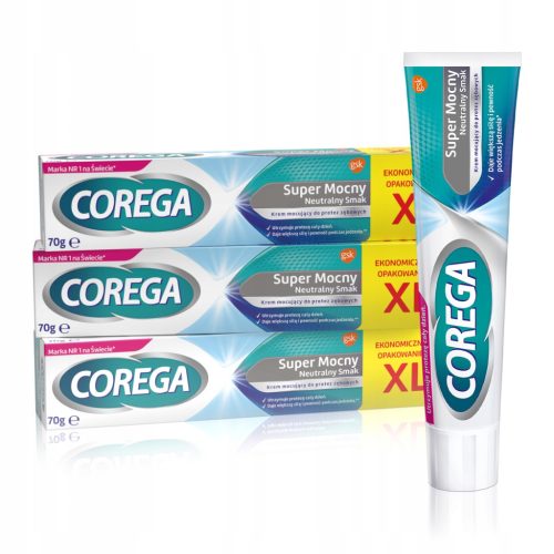  Corega Super Strong Neutral Taste Haftcreme für Zahnprothesen 70 gx 3