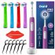  Oral-b Junior Pro Zahnbürste Lila + 4x EB-10A Color Ersatzkopf