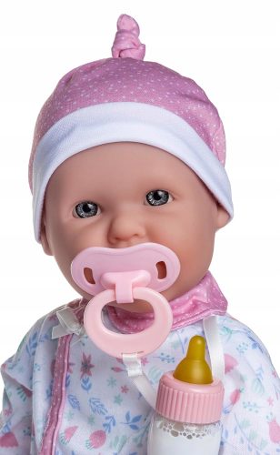  Babypuppe mit weichem Bauch, Schnuller und Flasche – La Baby – 40 cm
