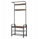  Vasagle Schuhschrank mit Sitzfläche 72 x 183 x 33,7 cm in Schwarz, Brauntönen
