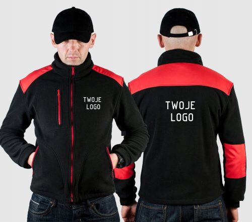 POLAR-SWEATSHIRT MIT REFLEKTIERENDEN STREIFEN + LOGO-STICKEREI AUF DER RÜCKSEITE/VORNE