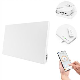    Kril & Blohm Stahlplattenheizkörper 1000 W weiß 1210 x 610 x 30 mm - Anschluss seitlich oder unten