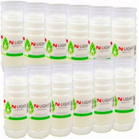   12 STÜCK EINSÄTZE FÜR KERZEN KERZEN PARAFFIN PARAFFIN 7 TAGE 168H