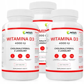   Wish Pharmaceutical Vitamin D3 4000 IU – 720 Tabletten für Knochenstärke und Immunsystem