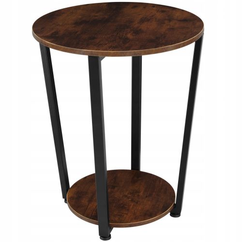  TecTake Tisch 1 rund, 50 x 50 x 62,5 cm, Brauntöne