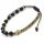  Rosenkranz-Armband an der Hand – Onyx – Schnur