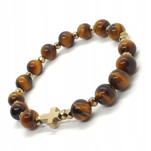  Rosenkranz-Armband für die Tigerauge-Hand