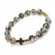  Rosenkranz-Armband an der Hand, Drachengrauer Achat