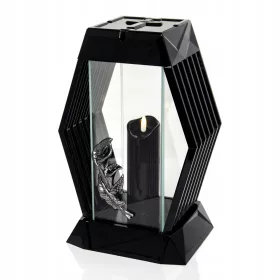    Moderne elegante geometrische Kerze mit einer Calla-Blume LAMEL KALLA gold