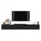  Moderner Glamour-TV-Hängeschrank, TV-Kommode, Mattschwarz, 300 cm