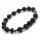  Rosenkranz-Armband an der Hand, schwarzer Onyx