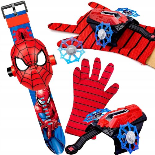  SPIDERMAN NET LAUNCHER-HANDSCHUH + 3D-UHR