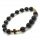  Rosenkranz-Armband an der Hand, schwarzer Onyx mit Facette