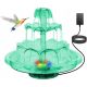  3-stufiger Wasserbrunnen, LED-Licht, Vogelbrunnen, Wasserbrunnen